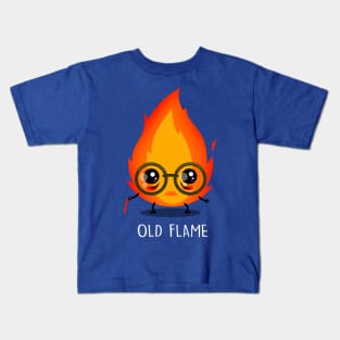 Funny Cute Original Old People Kawaii Fire Flame Clever Pun Kids T-Shirt